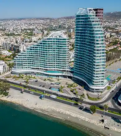 A photo captured from above showcasing Limassol Del Mar.